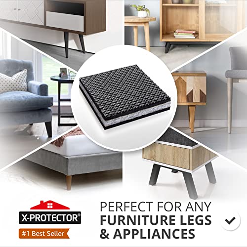 X-PROTECTOR Non Slip Furniture Pads – 4 PCS Premium Furniture Grippers 6"! Best SelfAdhesive Rubber Feet Furniture Feet – Ideal Non Skid Furniture Pad Floor Protectors – Keep Furniture in Place!