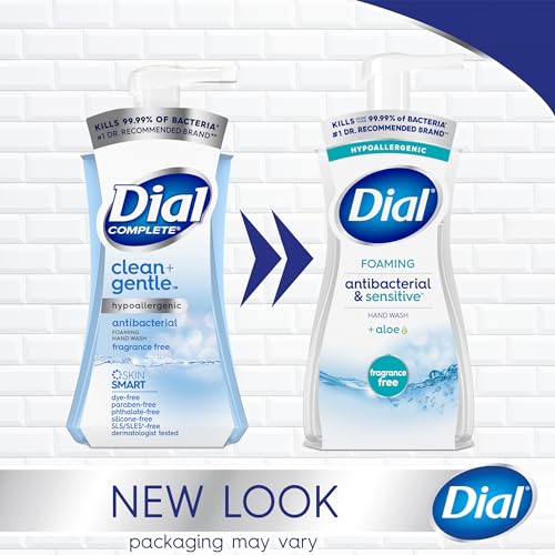 Dial Fragrance-Free Antibacterial Foaming Hand Soap Refill Pack of 4 - 30 oz