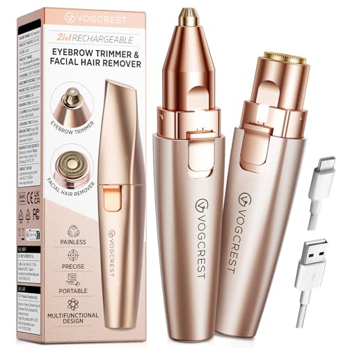 VG VOGCREST 2-in-1 Facial Hair Trimmer with LED Light
