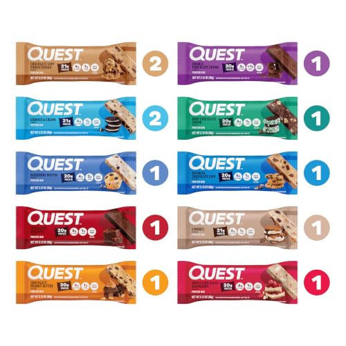 Quest Protein Bars Variety Pack, 12 Count - High Protein, Low Carb