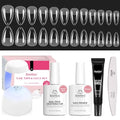 Beetles Gel Nail Kit Short Almond with Dehydrator & Primer - B-Almond S 576pcs