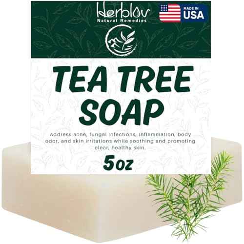 Tea Tree Soap ? Natural Defense Tea Tree Oil Soap Bar for Face & Body ? Remedy Fights Acne, Skin Irritation, and Prevents Breakouts ? Deeply Cleansing, Hydrating Cleanser for Calm, Fresh Skin
