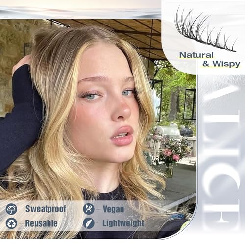 ALICE Natural Short Lash Clusters 8-12mm Wispy C-Curl Eyelash Extensions