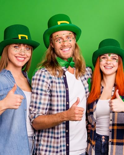 St. Patrick's Day Temporary Tattoos - 18 Waterproof Shamrock Stickers
