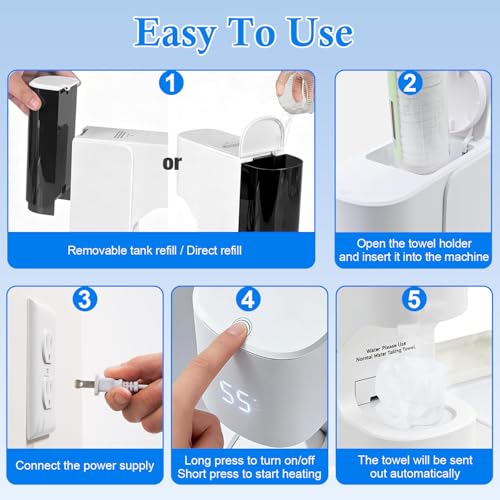 Hot Towel Warmer Machine, 5-Second Heating, 20 Towels