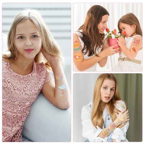 Christian Temporary Tattoos for Kids - 200+ Bible Verse Temporary Tattoos Face Tattoos Christian Party Favors Decorations Supplies Classroom School Prizes Rewards Boys Girls