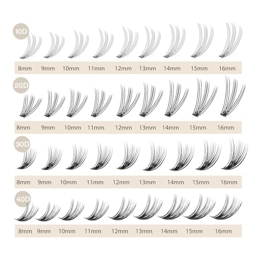 20D Lash Clusters 240 Pcs | 0.07mm C Curl Individual Lashes