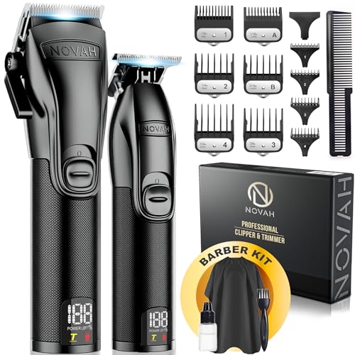 Novah Professional Cordless Hair Clippers for Men | Barber Kit