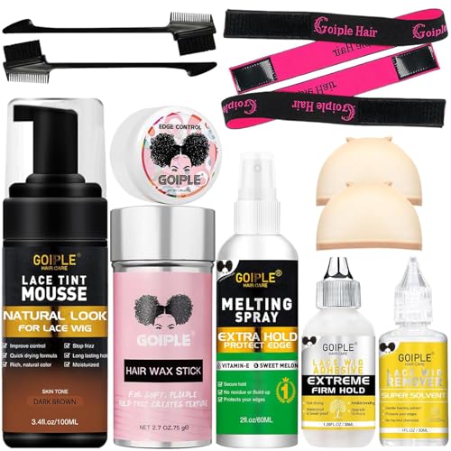 Lace Tint Melting Mousse Kit for Wigs & Hairpieces - Dark Brown