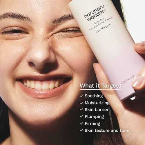 haruharu Wonder Black Rice Probiotics Barrier Essence, Travel Size, Skin Flooding & Layering, Strengthen Skin Barrier, Soothing, Plumping, Holiday Stocking Stuffer, Korean Skincare, 1.01 fl. oz