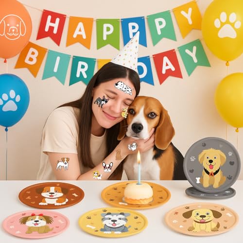 96PCS Dog Temporary Tattoos Waterproof Stickers