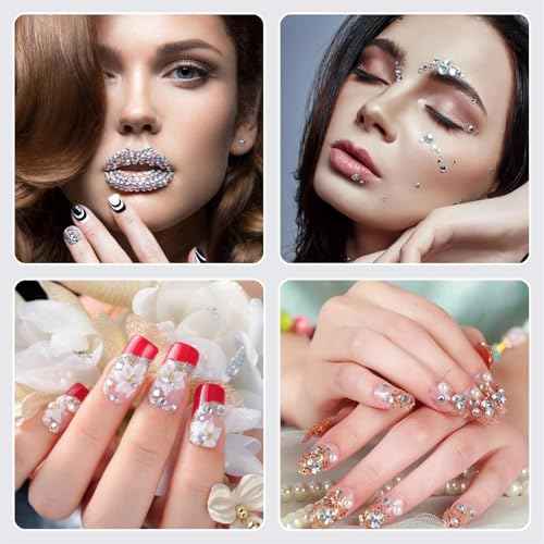 2 Pack Rhinestone Picker Tool Dotting Pen with 4 Wax Tips and Tray, Wax Pencil for Rhinestones, Gem Picker Pen Diamond Jewel Applicator, Rhinestone Tools for Bedazzling DIY Nail Art