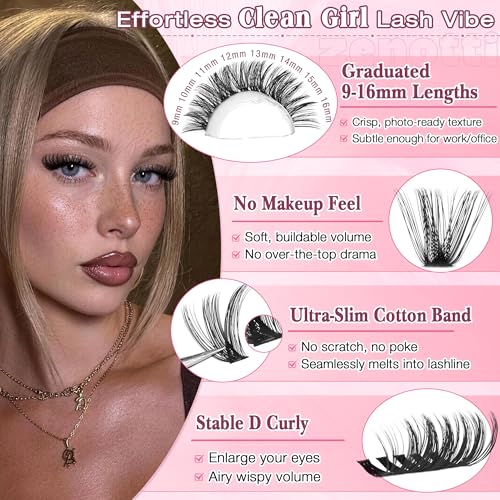 Natural Eyelash Clusters 640PCS - 30D 40D 50D 60D Wispy Extensions