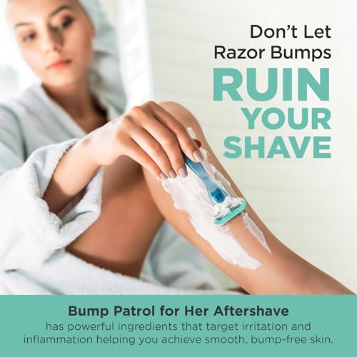Bump Patrol For Her Calm and Hydrating Aftershave for Women ? Razor Burn, Razor Bump Treatment and Ingrown Hair Treatment for Bikini Area, Underarms and Legs, Rose and Lavender - 2 fl oz