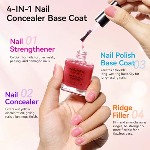 Nailshion Illuminating Nail Concealer Base Coat 15ml