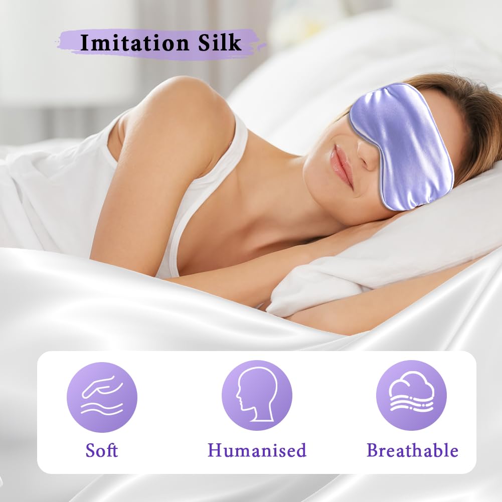 my novel things Cooling Eye Mask and Silky Sleep Mask 4 Packs for Man Women for Sleeping Frozen Ice Eye Mask Cold Warm Compress Dark Circles Puffiness Dry Eyes Gifting