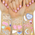 xo, Fetti Sleepover Temporary Tattoos - 72 Iridescent Foil