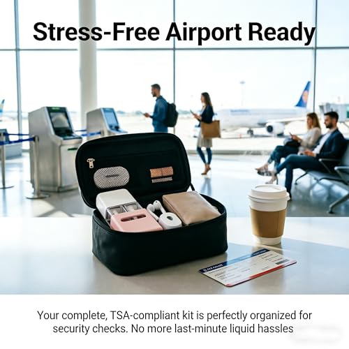 4-in-1 Refillable Cosmetic Containers Set - TSA Approved Travel Kit