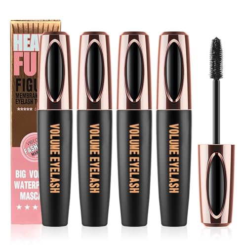 4D Silk Fiber Lash Mascara Waterproof Smudge-Proof (4 Pack)
