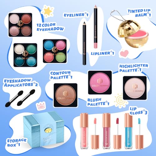 Color Nymph Makeup Kit for Teens & Girls with Storage Box