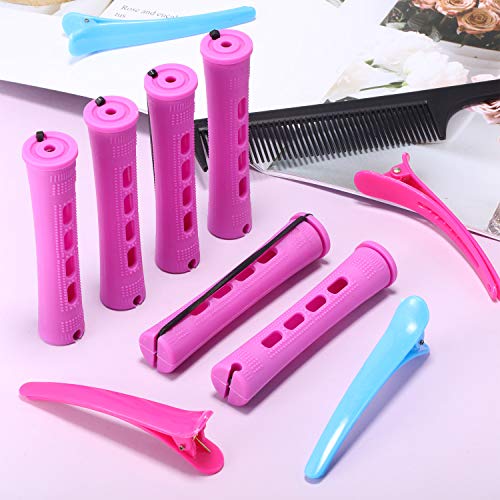 WILLBOND 60 Pcs Purple Perm Rods for Long Hair - 0.75 Inch