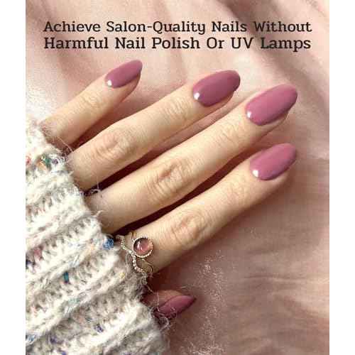 Nail Polish Strips - 22 Pcs Salon Quality Gel Nail Stickers - Long Lasting Wraps (Drama Queen Jam Pink)
