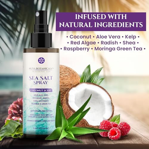 Coconut Sea Salt Hair Texturizing Spray - Beach Waves & Volume
