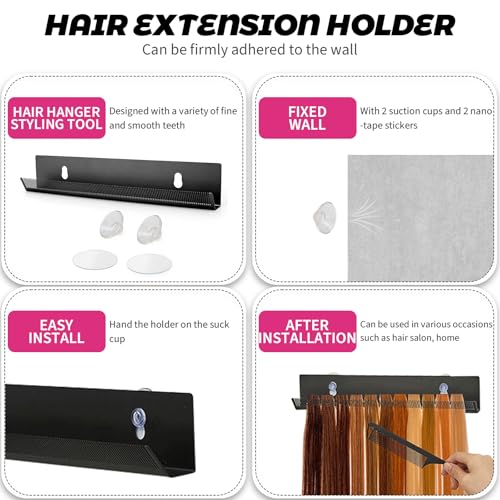 Stainless Steel Hair Extension Holder Stand with Suction Cups