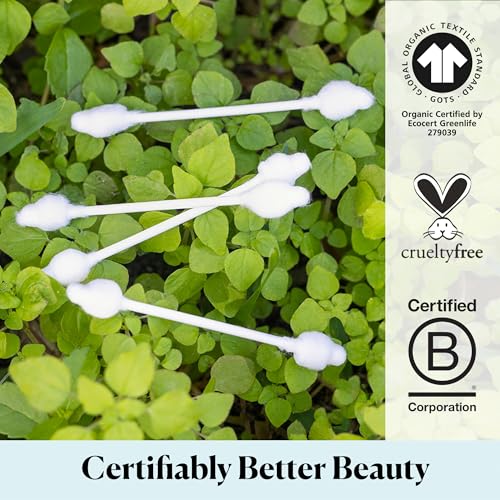 Sky Organics Organic Baby Cotton Swabs 60 Pack - Hypoallergenic, Chlorine-Free, Gentle Care
