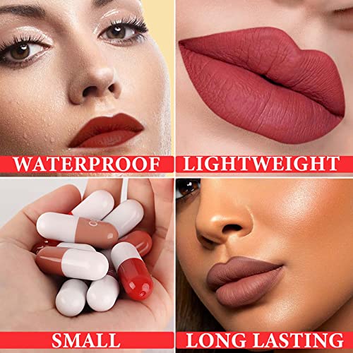 18 Colors Mini Matte Capsule Lipstick Set - Long Lasting