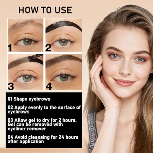 3-Piece Easy Peel Eyebrow Tint Gel Kit – Semi-Permanent