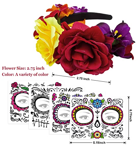 Rose Flower Headband Crown for Halloween & Day of Dead