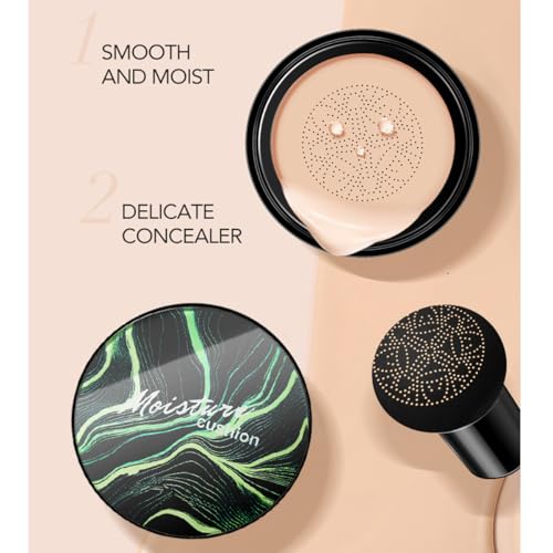Natural Air Cushion CC Cream Foundation with Mushroom Sponge, 20g