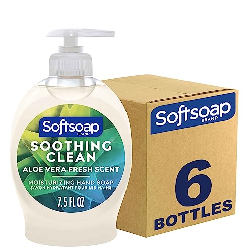 Softsoap Moisturizing Liquid Hand Soap, Soothing Clean Aloe Vera - 7.5 Fl Oz (Pack of 6)