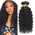 #1B Water Wave Human Hair Bundles 24" 3-Pack