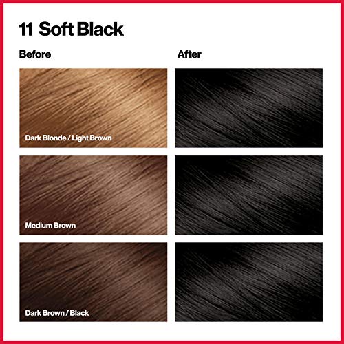 Revlon Permanent Hair Color - Ammonia-Free Black Hair Dye with Keratin, 4.4oz