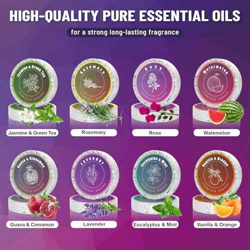 Shower Steamers Aromatherapy, Christmas Stocking Stuffers for Teen Girls for Women Mom Her, 8-Pack Shower Bombs, White Elephant Gifts, Organic Essential Oils Relaxation & Self Care Gifts for Men