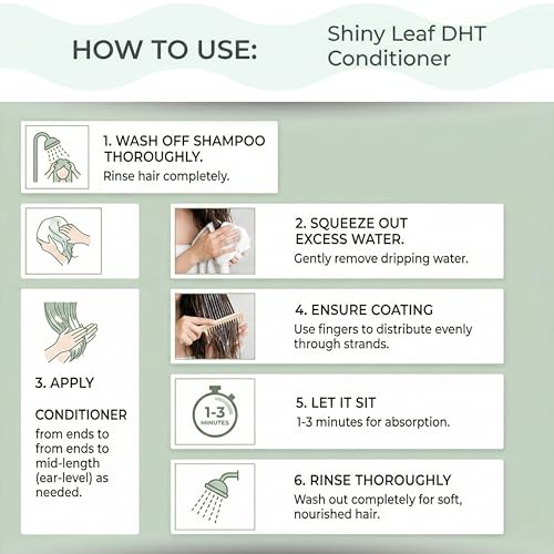 Shiny Leaf DHT Conditioner with Rosemary & Biotin, 16 oz
