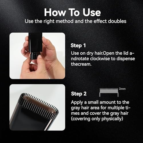 Hair Color Comb - 2PCS Waterproof Gray Coverage Dye Stick