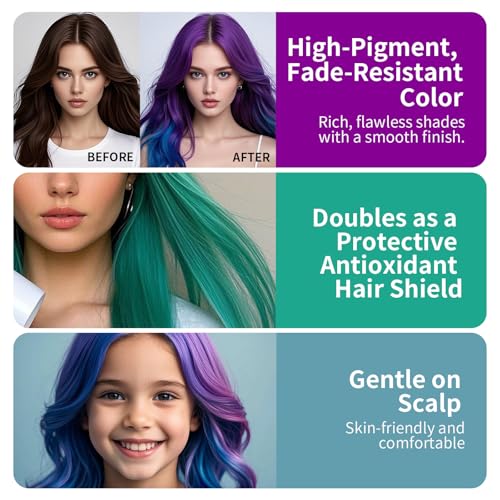 Blue Temporary Hair Color Gel Washable Pump Styling Cream