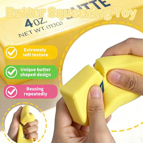 Slow Rising Butter Stick Squishy Toy - Stress Relief (2pcs)