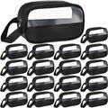 Tanlade 18 Pcs Clear Cosmetic Bags Bulk, Translucent Makeup Toiletry Bag for Women Waterproof Portable Cosmetic Bag Set Traveling Make up Organizer(Black)