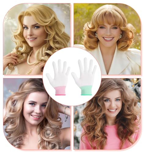 Heat Resistant Hair Styling Gloves, 4 Pairs M/S