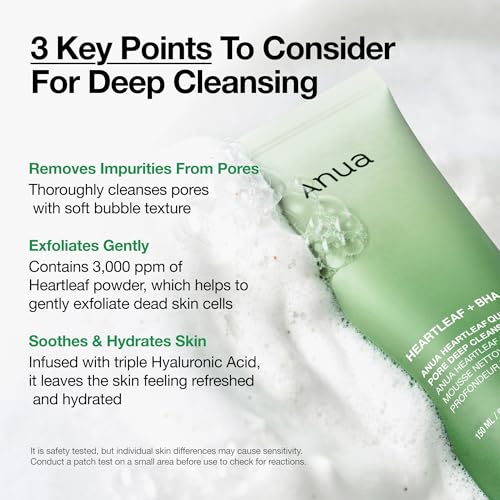 Anua Heartleaf Quercetinol Pore Deep Cleansing Foam 5.07oz