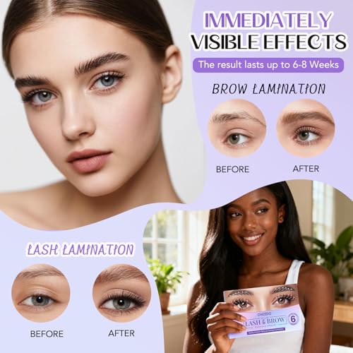 CHOIDO 2-in-1 Lash Lift & Brow Lamination Kit for Salon & Home
