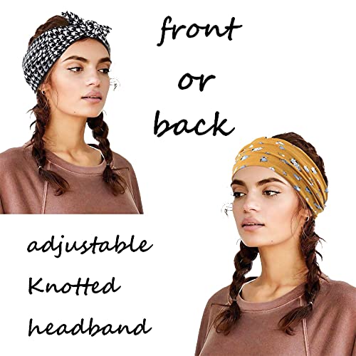 Molans 3PCS Adjustable Headband Knotted Hairband - Tie Up Head Wrap Headband for Sports/Running/Yoga