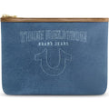 True Religion Women's Makeup Bag, Small Travel Cosmetic Zipper Pouch Organizer