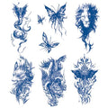 Semi Permanent Waterproof Tattoo Stickers - 6 Pack