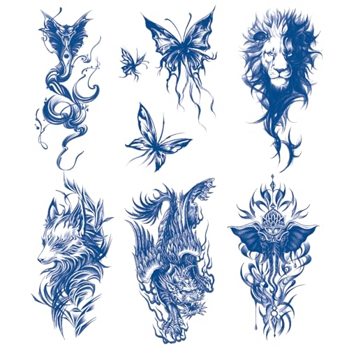 Semi Permanent Waterproof Tattoo Stickers - 6 Pack