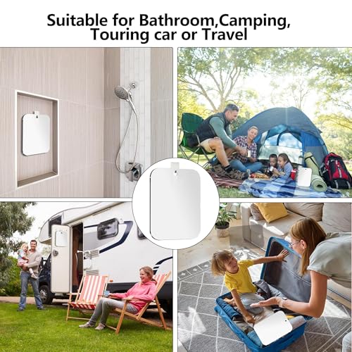 Shatterproof Fogless Shower Mirror 8x6 Inch Handheld Acrylic